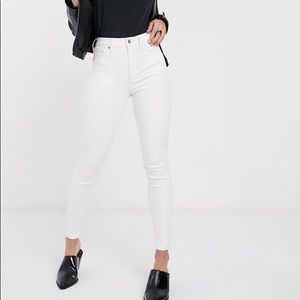 TOPSHOP MOTO JAMIE JEANS WHITE SKINNY